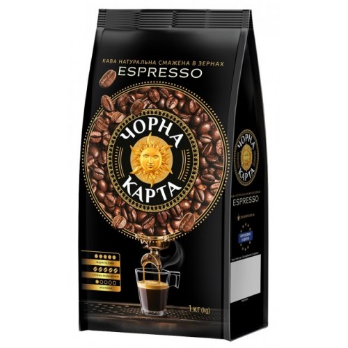 Кофе в зернах Черная карта Espresso 1 кг