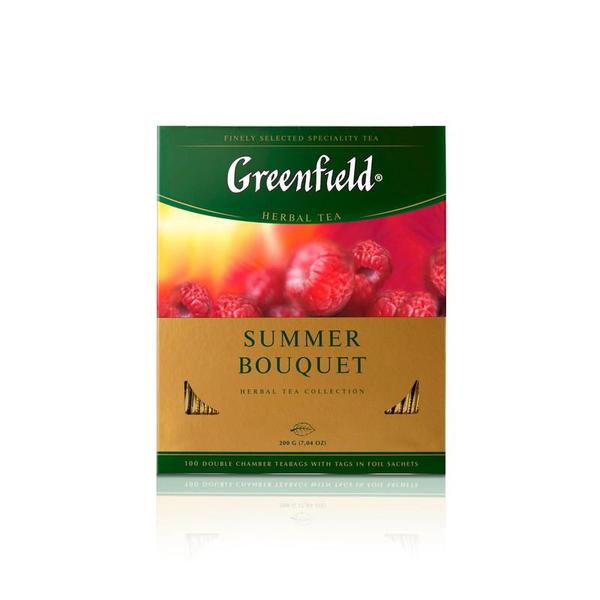 Фруктовый чай Greenfield Summer Bouquet 100 пакетов по 2 г Розница