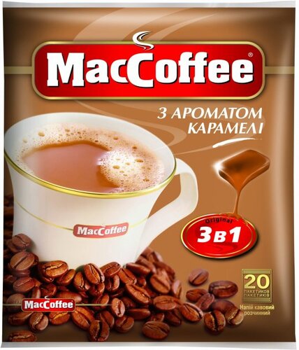 Кофе 3 в 1 MacCoffee Карамель 20 стиков