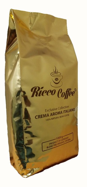 Кофе в зернах Ricco Coffee Crema Aroma Italiano 1 кг Розница