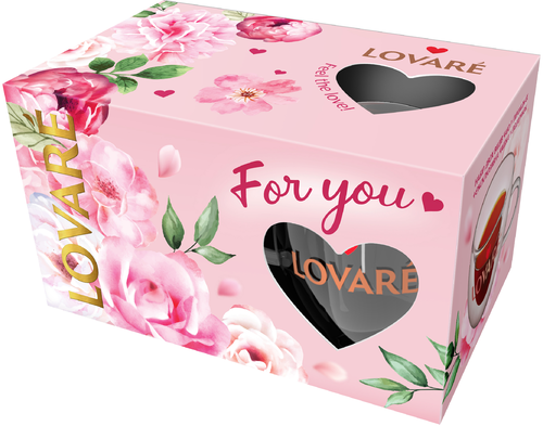 Подарочный набор Lovare For You - чай в пирамидках + чашка