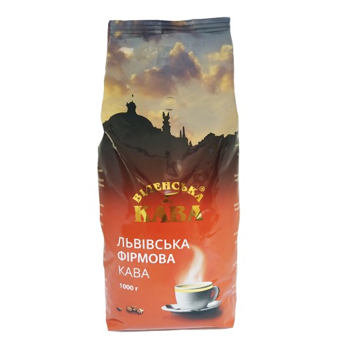 Кофе в зернах Віденська кава Львівська Фірмова 1 кг