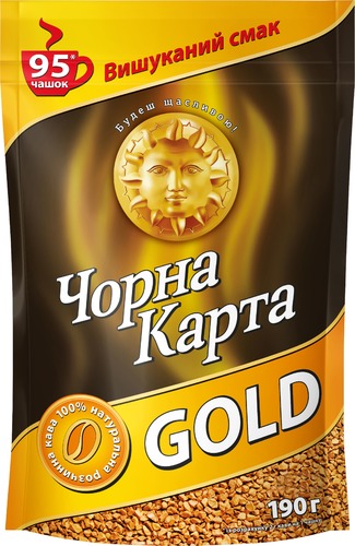 Растворимый кофе Черная карта Gold 190 г