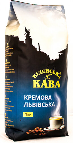 Кофе в зернах Віденська кава Львівська Кремова 1 кг